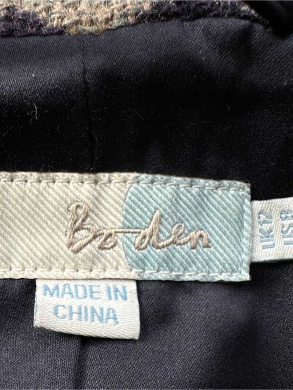 BODEN AMELIA WOOL COAT  NEW CHEVRON ZIG ZAG PATTERN POCKETS LINED |SIZE 8 - Picture 16 of 16